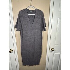 Barefoot Dreams Cozychic Caftan One Size Gray Ultra Light Long Lounge Comfort